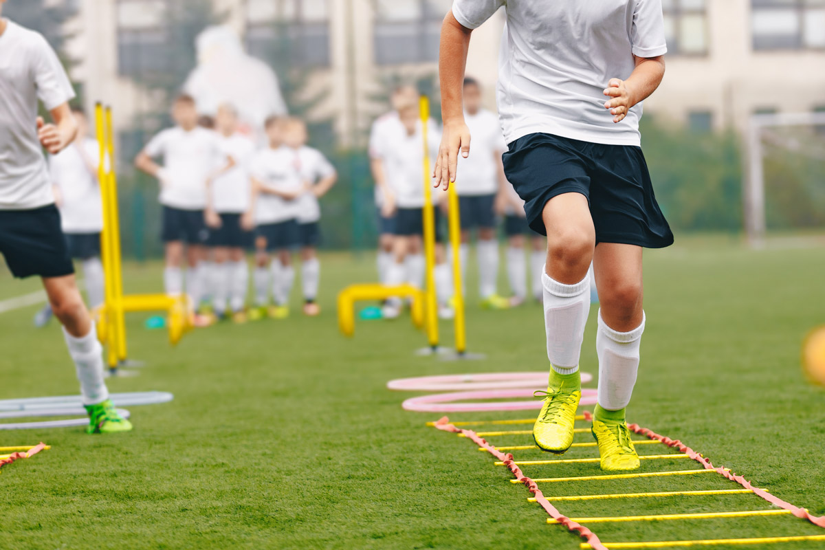 Picture of kids football training